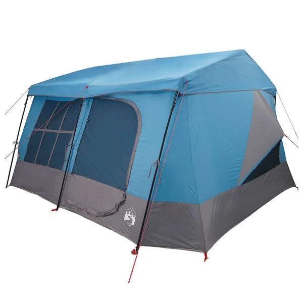 vidaXL Tente familiale avec auvent imperméable 9 personne Bleu