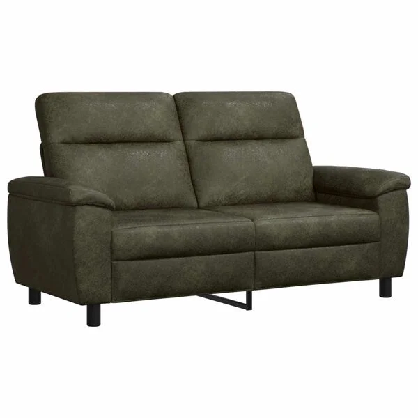 vidaXL Canapé Vert armée 178 x 90 x 95 cm Simili daim