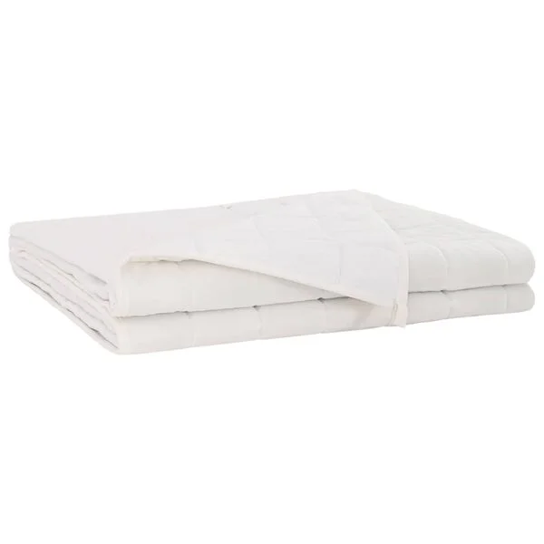 vidaXL Couverture Pondérée Blanc 137 x 200 cm 10 kg 100% Coton 205T