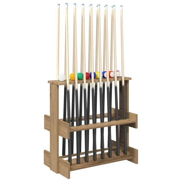 vidaXL Support de queue de billard Bois d'ingénierie 60 x 35 x 60 cm