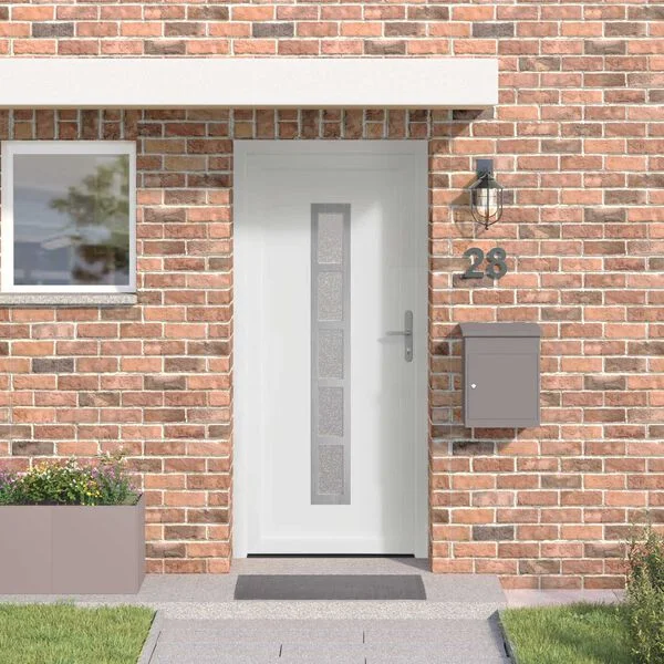 vidaXL Porte Frontale Blanc 108 x 208 cm PVC